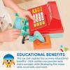 Battat – Caisse enregistreuse Calculatrice Bleue – Caisse enregistreuse pour Enfants – 3 Ans et +(49 pièces)