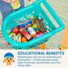 Battat – Caisse enregistreuse Calculatrice Bleue – Caisse enregistreuse pour Enfants – 3 Ans et +(Chariot de courses)