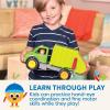 Battat – Camion-Benne – Camion Benne Jouet avec conducteur – Camions Classiques pour Tout-Petits – Jouet de Construction pour Enfants – Roues en Caoutchouc Souple – 18 Mois et +(Camion poubelle)