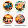 Battat – Camion-Benne – Camion Benne Jouet avec conducteur – Camions Classiques pour Tout-Petits – Jouet de Construction pour Enfants – Roues en Caoutchouc Souple – 18 Mois et +(Camion à benne)