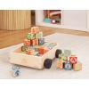 Battat – Chariot en Bois à Blocs ABC – Blocs pour bébés avec Chariot – Jouet en Bois – Jouet éducatif – 18 Mois et +