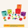 Battat – Cubes d&rsquo;activité Lock & Learn – Boîtes de tri et d’empilage – Cubes de Jeu emboîtables pour Tout-Petits – Clés de dextérité avec Code Couleur – Chiffres, Lettres et Formes – 2 Ans et +