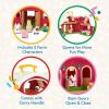 Battat – Jeu du petit fermier – Jeu d&rsquo;animaux de la ferme – Animaux, clôtures, agriculteurs, tracteurs, remorques, etc. – 18 mois et +(Grange rouge Classique)