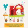 Battat – Jeu du petit fermier – Jeu d&rsquo;animaux de la ferme – Animaux, clôtures, agriculteurs, tracteurs, remorques, etc. – 18 mois et +(Grange rouge musicale)