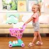 Battat – Journée de shopping et ensemble d&rsquo;ustensiles de cuisine – Chariot de supermarché et épicerie pour enfants – Aliments pour jouets – Jouer à la cuisine – Jouer à faire semblant – 3 ans et +(Ensemble chariot + épicerie – 50 pièces)