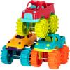 Battat – Mini Monster Trucks – Voitures-Jouets – Lot de 6 et Sac de Rangement – Camions colorés pour Tout-Petits – Facile à Nettoyer – 2 Ans et +