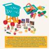 Battat – Panier d&rsquo;achat et panier d&rsquo;épicerie – Jeu d&rsquo;épicerie de luxe – Aliments jouets pour tout-petits et enfants – Plus de 20 aliments pour faire semblant – 3 ans et +