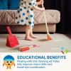 Battat – Sweep n&rsquo; Clean – Kit de Jeu Nettoyage pour Enfants – Jouets de Nettoyage pour Les Enfants – Balai, serpillière, Brosse, Pelle à poussière, plumeau, 2 Ans Plus(Ensemble de nettoyage en bois)