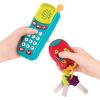 Battat – Téléphone Light & Sound+ Clés Light & Sound – Jouet sensoriel – Téléphone fictif et porte-clés – 18 mois et +(Clés + téléphone)