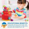 Battat – Trier et empiler – Trieur à emboîtement – Jeu de seaux empilables 19 pièces – 10 tasses et 8 formes – Jouet éducatif et de dextérité – 18 mois et +(Jeu de chiffres)