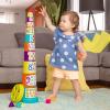 Battat – Trier et empiler – Trieur à emboîtement – Jeu de seaux empilables 19 pièces – 10 tasses et 8 formes – Jouet éducatif et de dextérité – 18 mois et +(Seaux de tri)