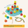 Battat – Trier et empiler – Trieur à emboîtement – Jeu de seaux empilables 19 pièces – 10 tasses et 8 formes – Jouet éducatif et de dextérité – 18 mois et +(Tableau à pattes)