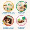 Battat – Two n&rsquo; One Cookin&rsquo; Fun – Jouet Cuisine et marché – Taille adaptée aux Tout-Petits – Menu et Cadrans de Four en Tableau Noir – 25 Accessoires de Cuisine Jouets – 2 Ans et +