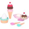 Battat Play Circle by, Ensemble de fête d&rsquo;anniversaire Princesse, diadème de Princesse, Bougies, Assiettes, fourchettes et gâteau au Chocolat Garni de Fraises, Jouets Alimentaires pour Enfants à(Salon de crème glacée – 21 pièces)