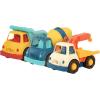 Wonder Wheels by Battat VE1039C1Z Ensemble de 3 Camions Jouets : Benne – Remorque – Bétonnière – Multicolore – Dès 12 mois(Camions-bennes  camions-remorques  camions-cimentiers)
