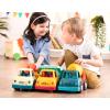 Wonder Wheels by Battat VE1039C1Z Ensemble de 3 Camions Jouets : Benne – Remorque – Bétonnière – Multicolore – Dès 12 mois(Camions-bennes  camions-remorques  camions-cimentiers)