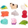 Battat – Copains de Bain (9 pièces) – Jouets de Bain Assortis – 9 pièces Squirters d&rsquo;animaux – Jouet à Eau – 10 Mois et +