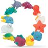 Battat – Gicleurs pour Baignoire – Ensemble d&rsquo;animaux Marins – Animaux Aquatiques – Jouets de Bain et de Plage – 10 Mois + – Copains de Bain Marins + Copains de Bain Meilleurs Amis