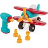 Battat – Grue à emporter – Ensemble de grues à emporter – Jouet de Construction – Camions Jouets pour Tout-Petits et Enfants – Jouet STIM – 3 Ans et +(Avion – 25 pièces)
