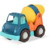 Wonder Wheels by Battat VE1039C1Z Ensemble de 3 Camions Jouets : Benne – Remorque – Bétonnière – Multicolore – Dès 12 mois(Camion à ciment)