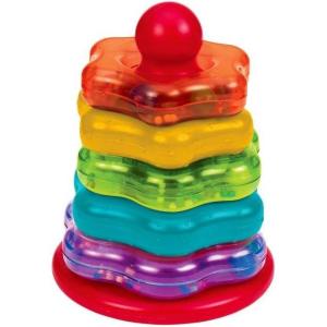Battat – Bagues à empiler – Bagues à empiler – 5 Anneaux Arc-en-Ciel – Jouet de développement pour bébés, Tout-Petits et Enfants – 1 an et +