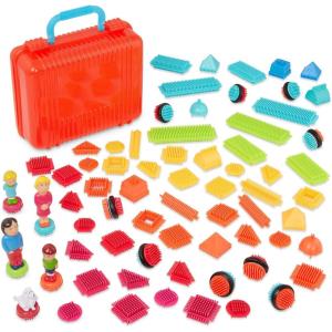 Battat – Cas de grande valeur – Blocs de construction à emboîter – Jeu de 85 pièces – Ensemble STIM pour enfants en bas âge – Jouet éducatif – 2 ans et +(85 Pièces)