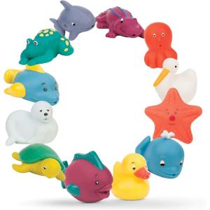 Battat – Gicleurs pour Baignoire – Ensemble d&rsquo;animaux Marins – Animaux Aquatiques – Jouets de Bain et de Plage – 10 Mois + – Copains de Bain Marins + Copains de Bain Meilleurs Amis