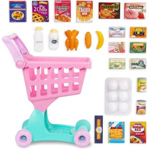 Battat – Journée de shopping Chariot d&rsquo;épicerie – Chariot de supermarché et nourriture pour enfants – Aliments pour jouets – Jouet de cuisine pour tout-petits et enfants – Jouet d&rsquo;éveil – 2 ans et +