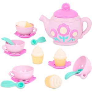 Battat – La Dida Musical Tea Party – Service à thé Musical – Théière, Tasses, Petits gâteaux – Jeu de la fête du thé – Jouet d&rsquo;éveil pour Enfants – 3 Ans et +(Théière chantante)