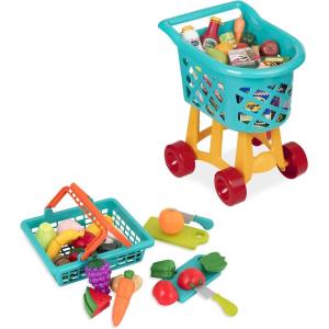 Battat – Panier d&rsquo;achat et panier d&rsquo;épicerie – Jeu d&rsquo;épicerie de luxe – Aliments jouets pour tout-petits et enfants – Plus de 20 aliments pour faire semblant – 3 ans et +