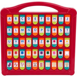 Battat BT2620Z Jouet d&rsquo;Apprentissage de l&rsquo;Alphabet Français – 50 Rabats Pop-up – Lettres, Mots, Chiffres, Couleurs, Formes – Jouet Educatif pour Tout-petits – Alphabet Cache-cache – Dès 3 ans