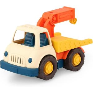 Wonder Wheels by Battat VE1039C1Z Ensemble de 3 Camions Jouets : Benne – Remorque – Bétonnière – Multicolore – Dès 12 mois(Tow Truck)