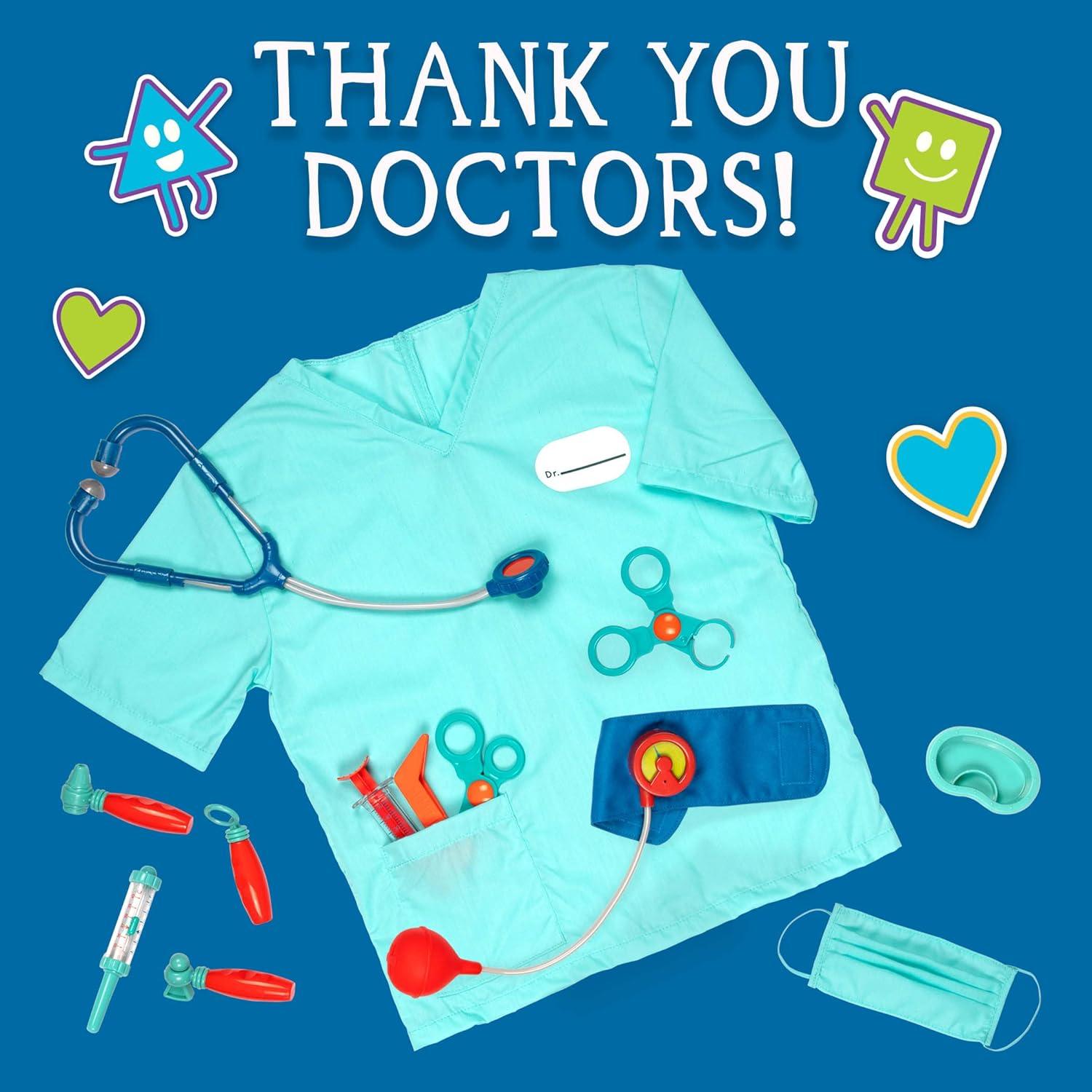 imageBattat Kit du petit docteur Kit de mdecin pour enfants Jeu de docteur avec costume pour enfants 11 Outils mdicaux avec masque et gant de toilette 3 ans et