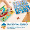 Battat – Puzzles en Bois – ABC & 123 – Casse-tête en Bois – Puzzles pour Tout-Petits et Enfants – Jouet éducatif – 2 Ans et +(Alphabète et chiffres)