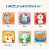 Battat – Puzzles en Bois – ABC & 123 – Casse-tête en Bois – Puzzles pour Tout-Petits et Enfants – Jouet éducatif – 2 Ans et +(Cube Puzzle)