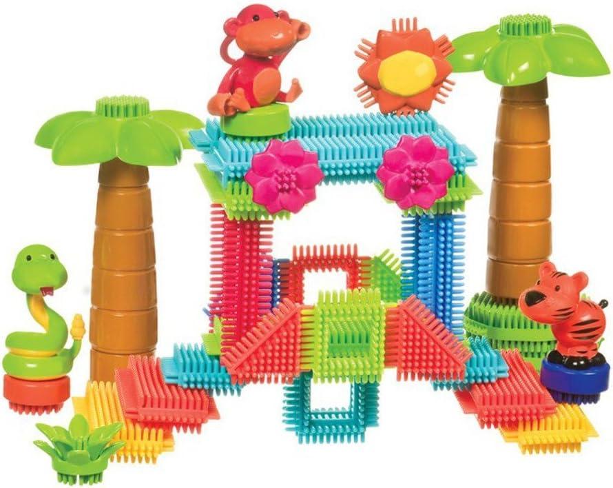 imageBristle Blocks BA3067Z Jeu de Construction 1er ge Blocs de Construction 58 Pices Animaux de la Jungle