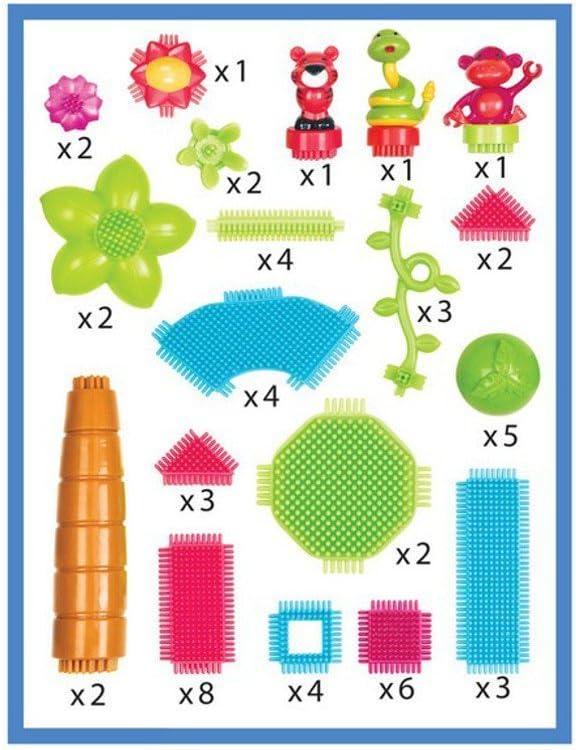 imageBristle Blocks BA3067Z Jeu de Construction 1er ge Blocs de Construction 58 Pices Animaux de la Jungle