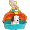 Battat – Pup & Go Vet Carrier – Porte-bébé à roulettes – Jouet en Peluche pour Chien – Jeu de l&rsquo;hôpital pour Animaux – Kit vétérinaire pour Tout-Petits et Enfants – 2 Ans et +