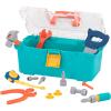 Battat – Ensemble de pêche magnétique – Jouer à Rod & Reel – Leurre magnétique Enroulable – 2 Cannes à pêche et 4 Poissons colorés – Jouet de Plage et d&rsquo;eau – 3 Ans et +(Boîte à outils : 15 pièces)