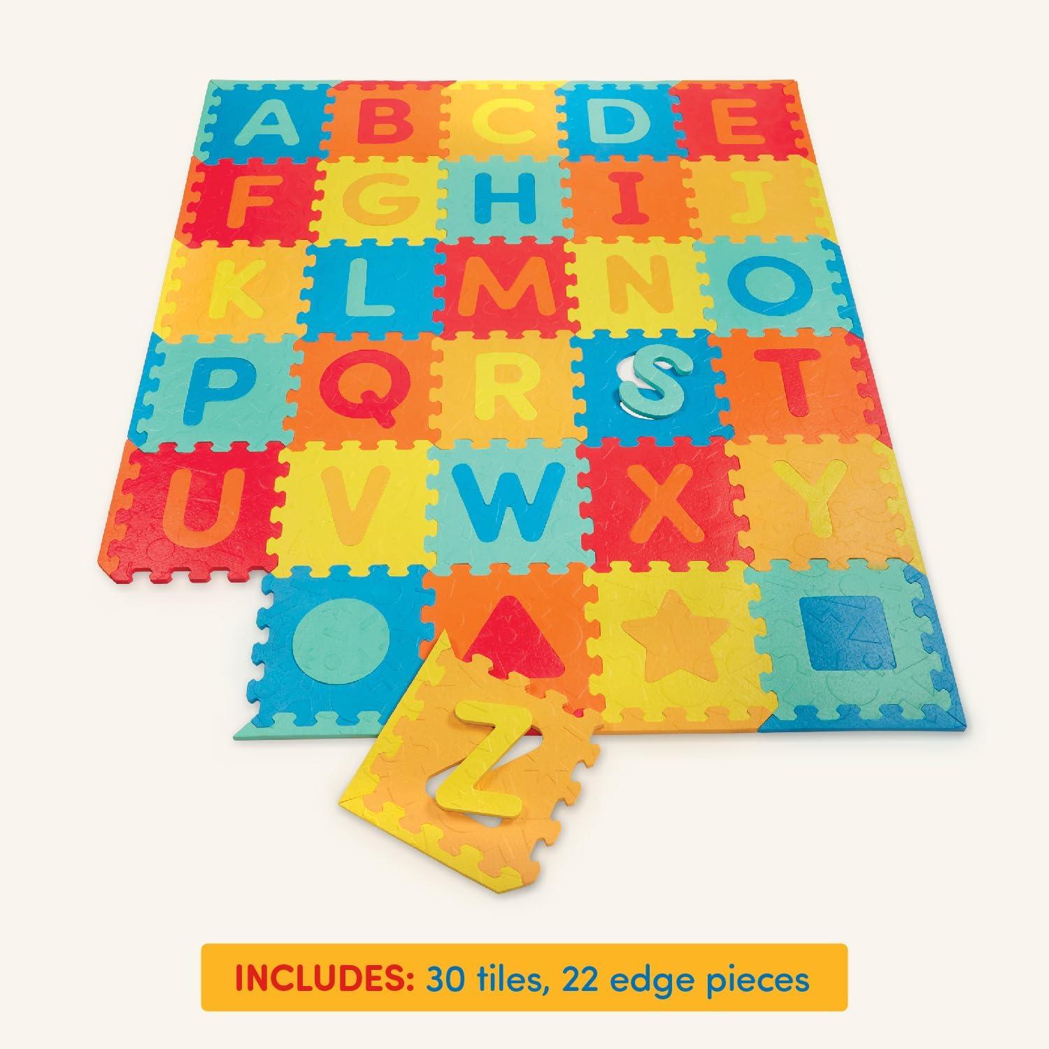 imageBattat Tapis de jeu ABC en mousse tapis dveil alphabtique en mousse embotement lettres chiffres couleurs non toxique adapt aux enfants Dveloppement des enfants