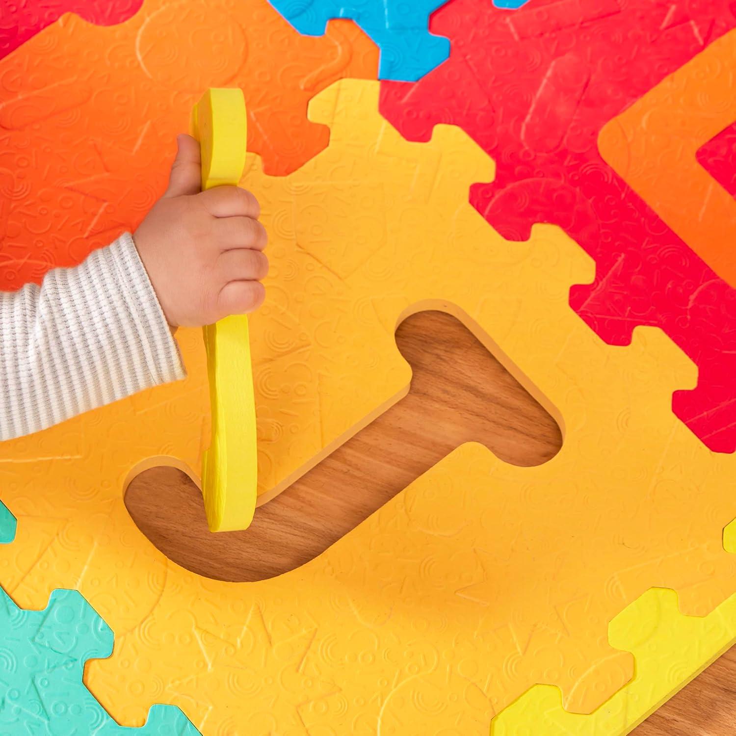 imageBattat Tapis de jeu ABC en mousse tapis dveil alphabtique en mousse embotement lettres chiffres couleurs non toxique adapt aux enfants Dveloppement des enfants