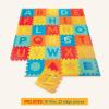 Battat – Tapis de jeu ABC en mousse – tapis d&rsquo;éveil alphabétique en mousse à emboîtement – lettres chiffres couleurs non toxique adapté aux enfants – Développement des enfants